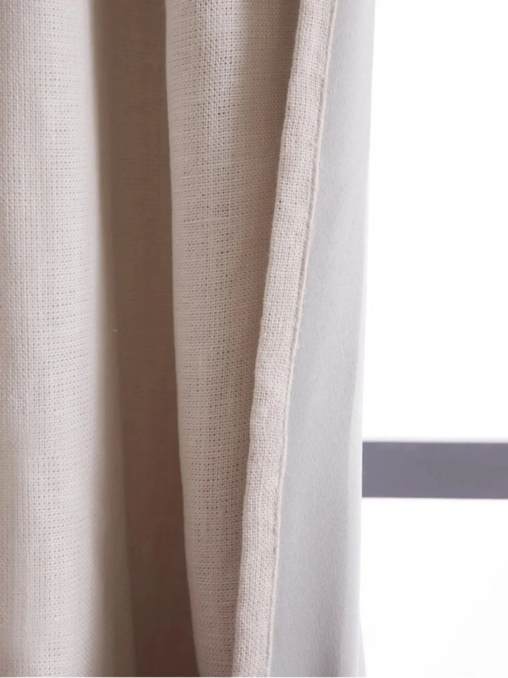 Quince Heavy Weight Linen Blackout Curtains in Color Sand